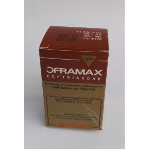 OFRAMAX ( ceftriaxone 1 g )  IM injection vial